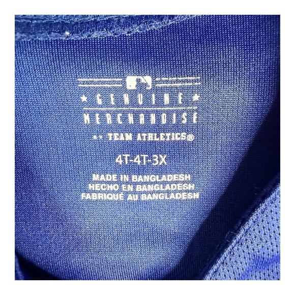 Genuine Merchandise Cubs Boys Baseball Jersey 4T Chicago Sports Shirt Red Blue - Picture 5 of 10